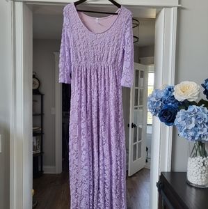 Maternity Photoshoot Dress Large Lilac Long